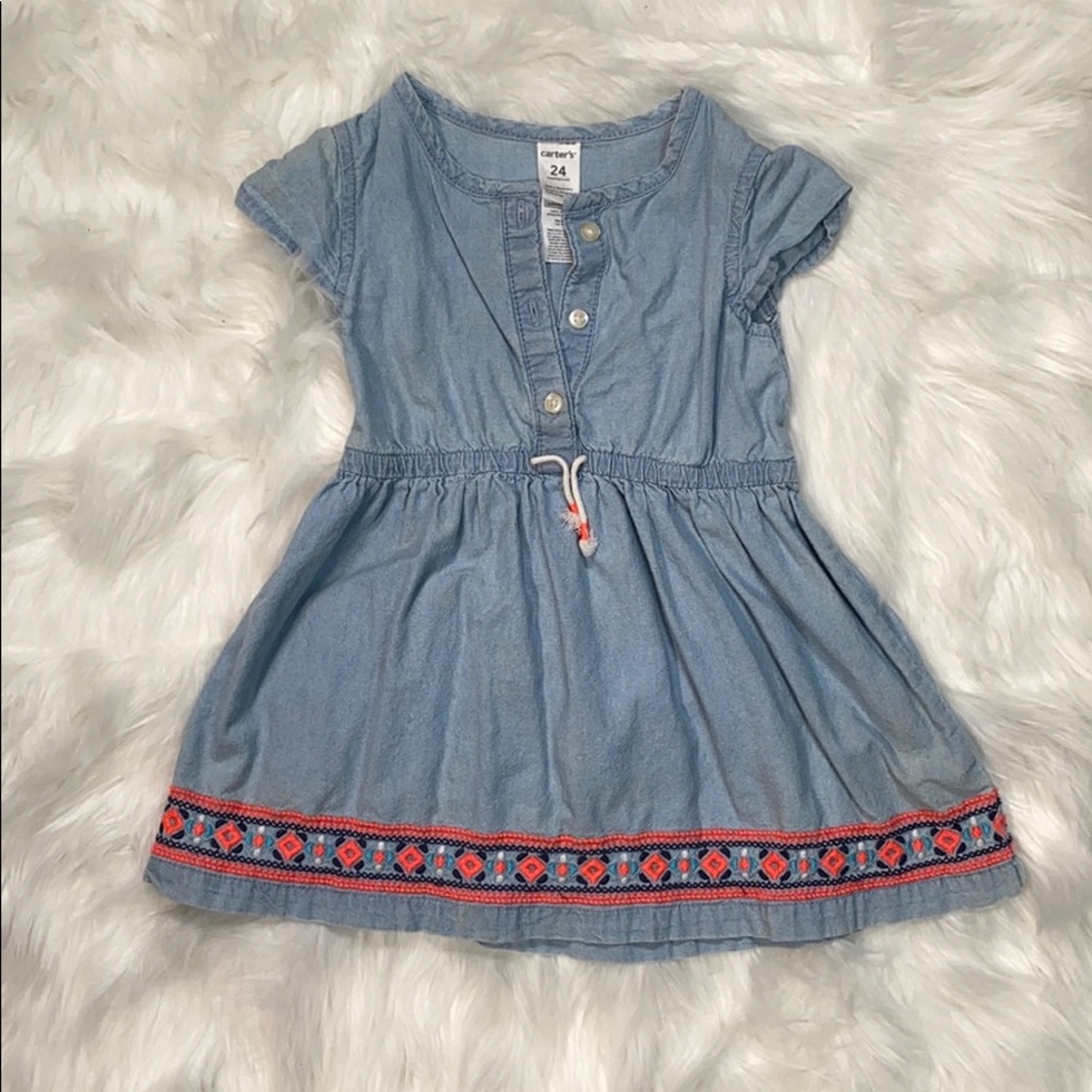 Denim Dress with Embroidered Trim by Old Navy